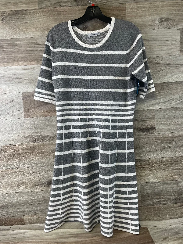 Quick Sale Dress Casual Midi By Dannyandnicole In Striped Pattern, Size: L