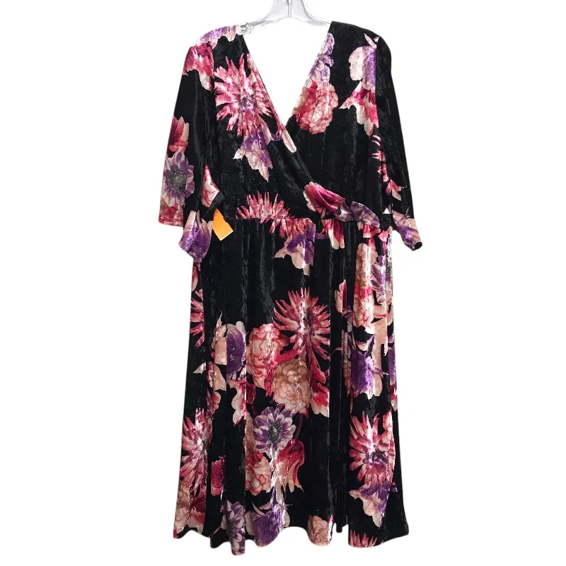 Act Fast Dress Party Short By Kiyonna In Floral Print, Size:3