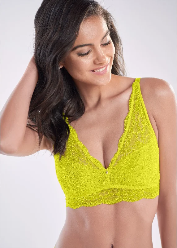 Deal Zone Pearl By VENUS® Lace Bralette - Limelight