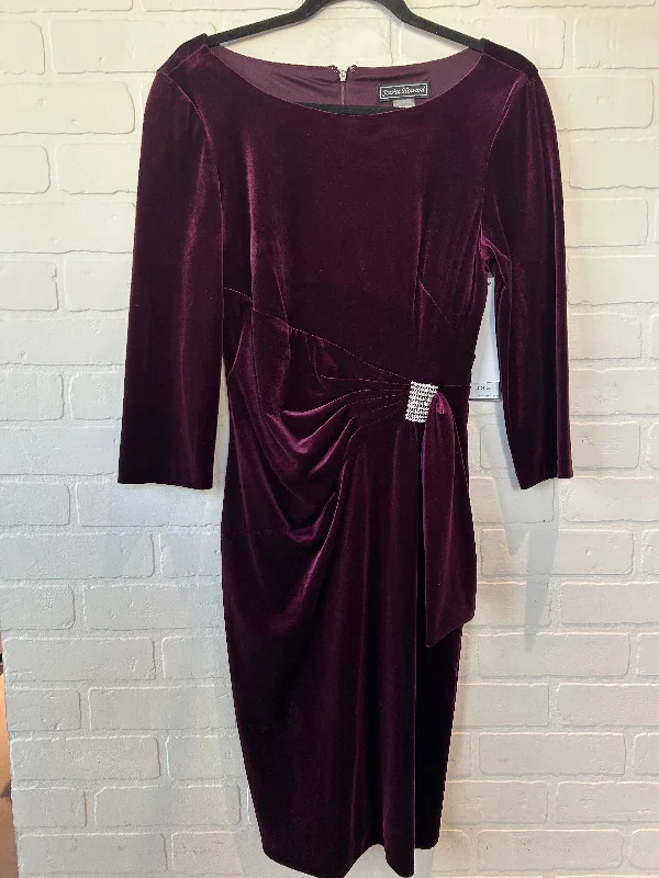 Take Advantage Dress Party Midi By Jessica Howard In Maroon, Size: M