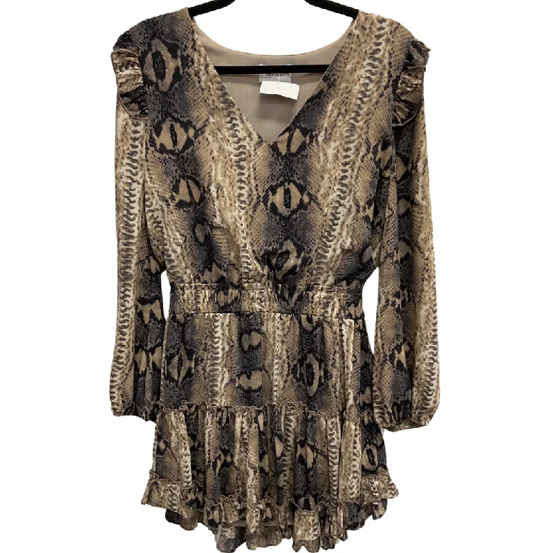 Don't Miss Dress Casual Midi By Clothes Mentor In Snakeskin Print, Size: S