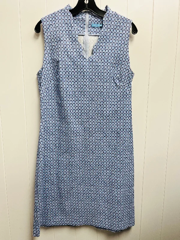 Early Access Dress Work By J Mclaughlin In Blue & White, Size: 12