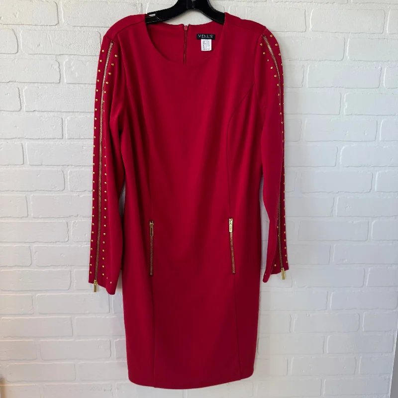 Price Cut Dress Party Midi By Venus In Red, Size: 12