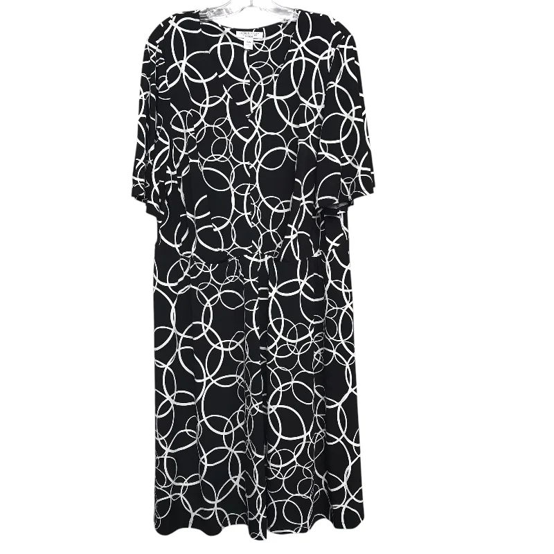 Savings Alert Dress Work By London Style In Black & White, Size:Xl