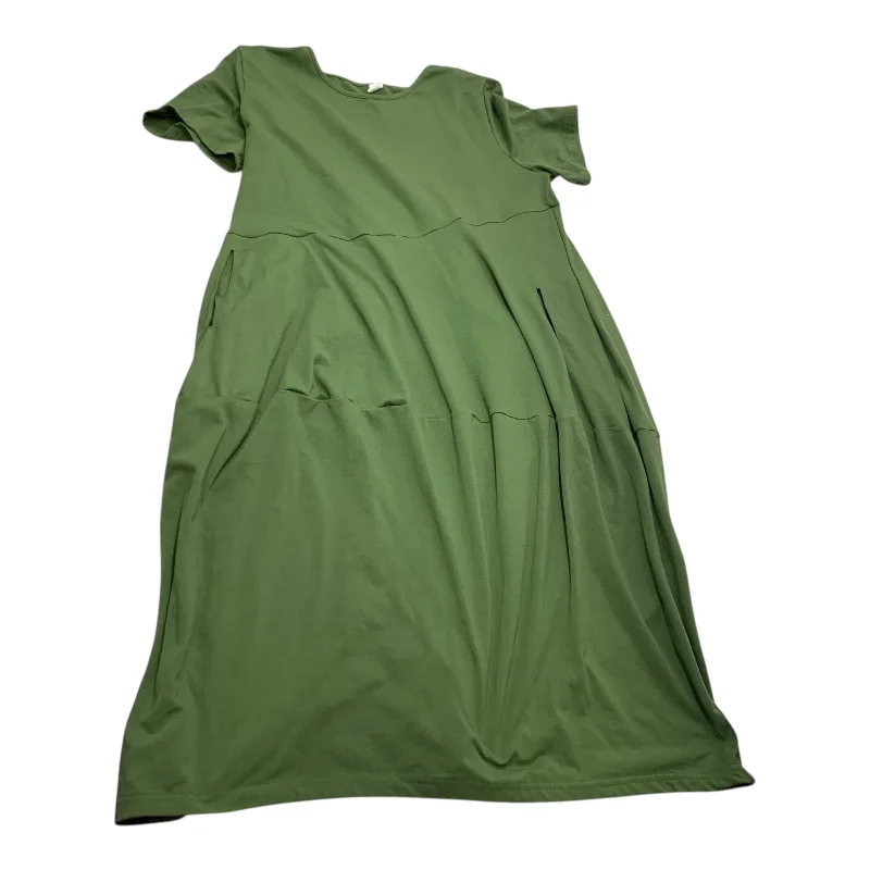 Limited Time Dress Casual Midi By Anra Bees In Green, Size: L