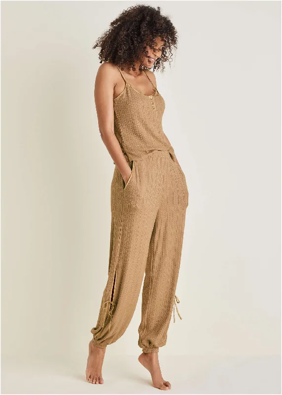 Final Markdown Brunch Knit Joggers - Camel