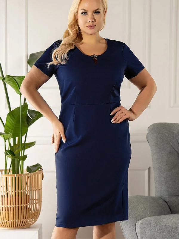 Price Cut Plus size dress model 175228 Karko