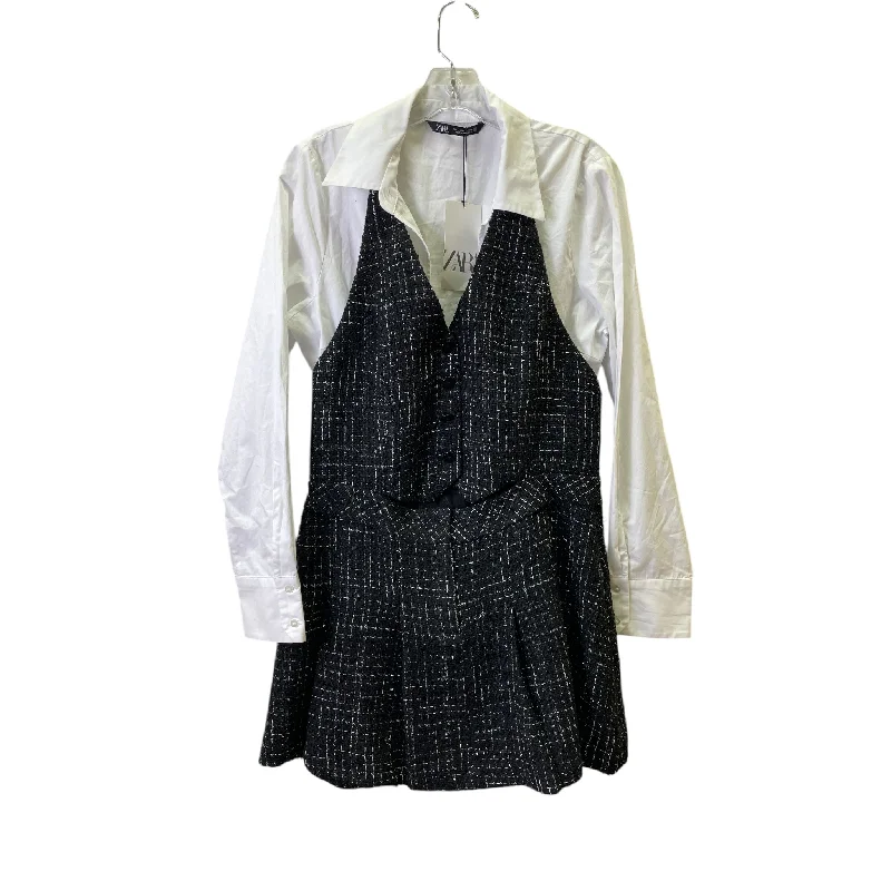 New Deals Dress Casual Short By Zara In Black & White, Size:L