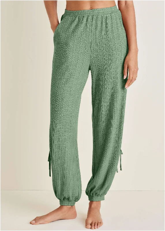 Early Access Brunch Knit Joggers - Basil