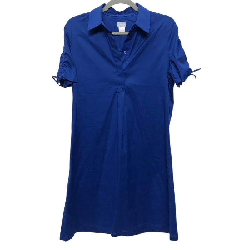 Epic Deals Dress Casual Midi By Chicos In Blue, Size:S
