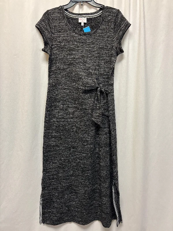 Don't Wait Dress Casual Midi By Talbots In Grey, Size: Mp