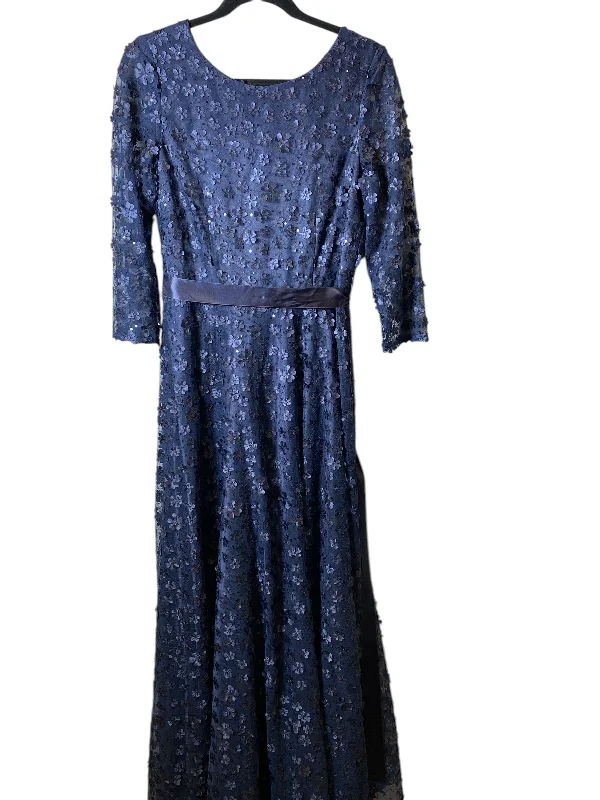 Best Seller Dress Party Long By Tahari By Arthur Levine In Navy, Size: 8