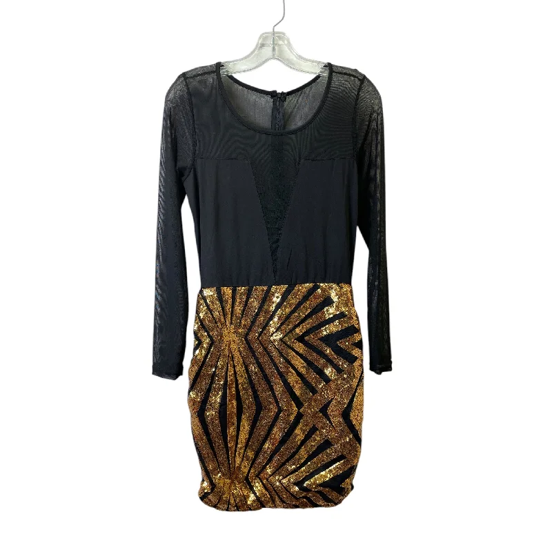 Low Prices Dress Party Short By Cme In Black & Gold, Size:S