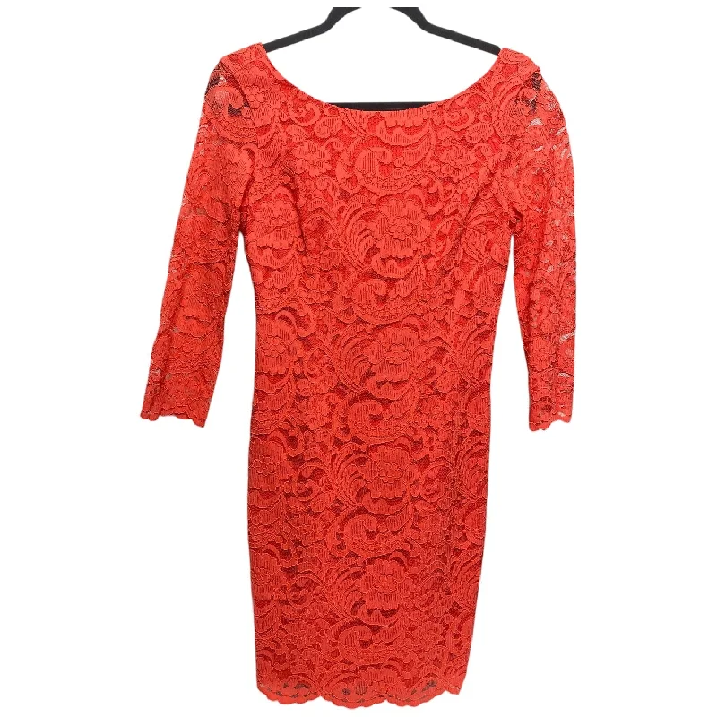 Midnight Madness Dress Casual Short By Vince Camuto In Coral, Size: 0