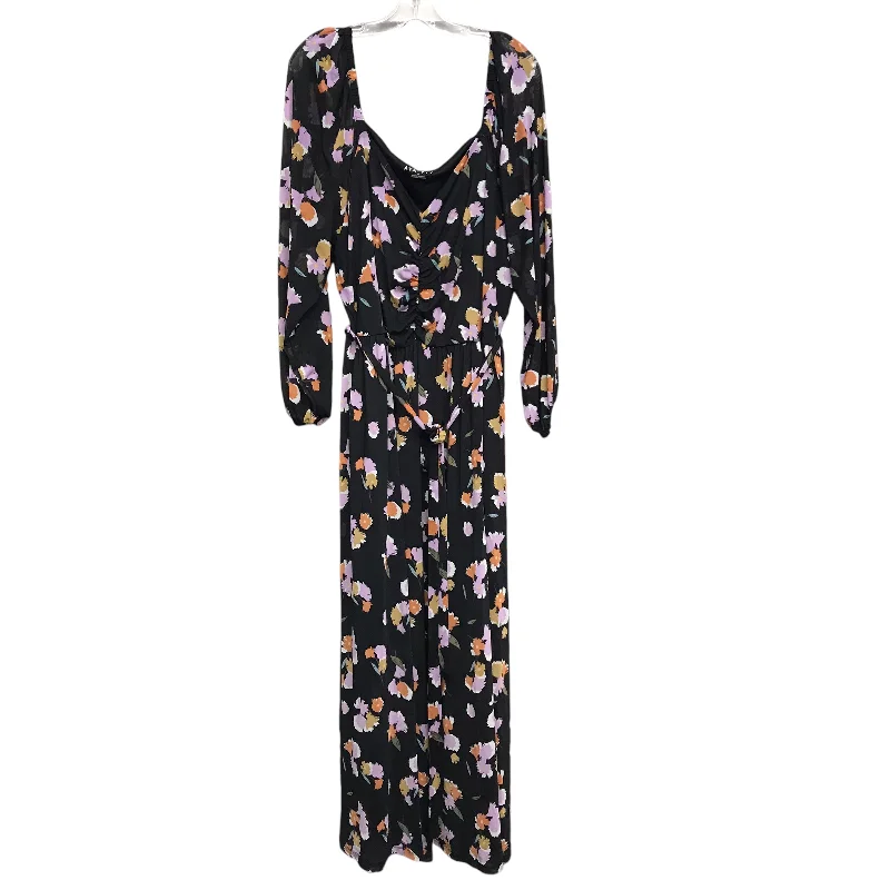 Midnight Sale Dress Casual Midi By Ava & Viv In Floral Print, Size:3X