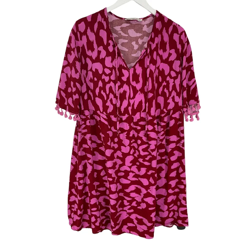 Weekend Special Dress Casual Midi By Clothes Mentor In Pink & Red, Size: Xl