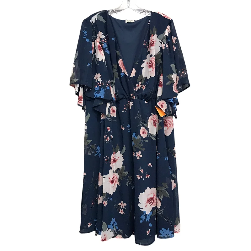 Best Bargains Dress Party Short By Kiyonna In Floral Print, Size:2X