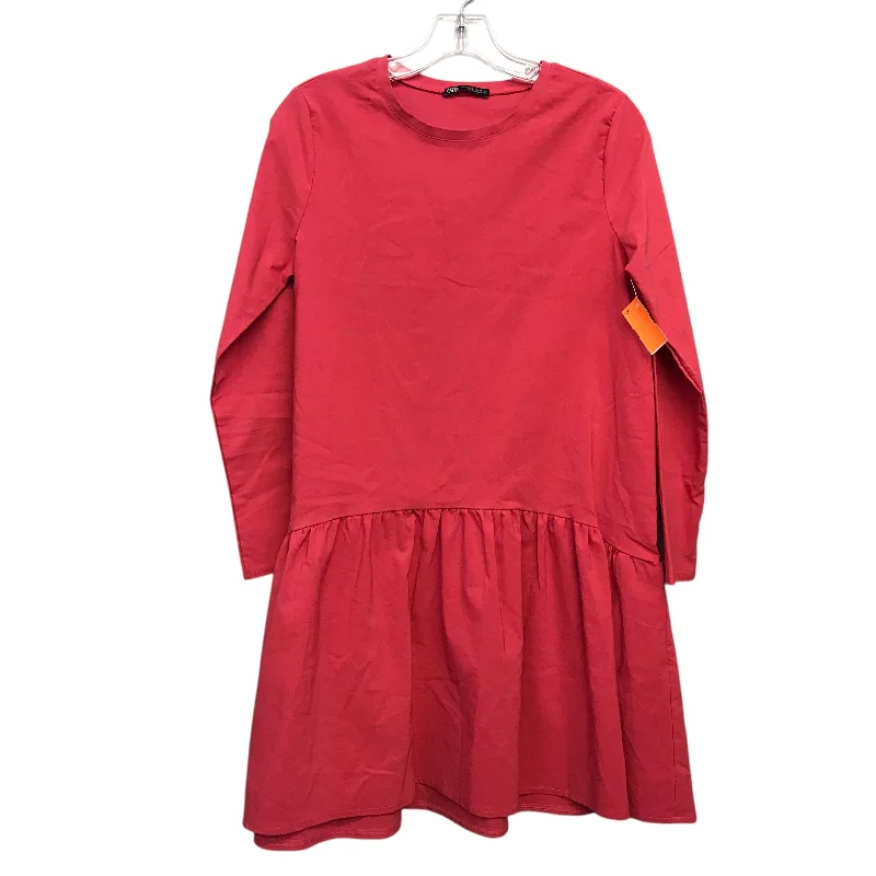 Online Exclusive Dress Casual Midi By Zara In Coral, Size:S