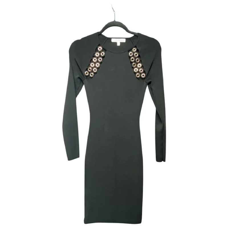 Best Bargains Dress Party Midi By Good American In Black & Gold, Size: 2
