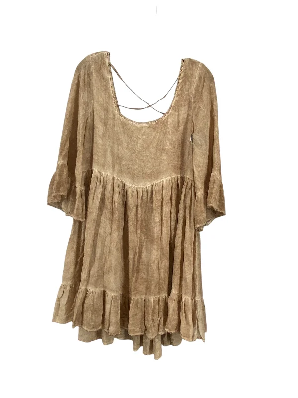Bargain Blast Dress Casual Short By Clothes Mentor In Brown, Size: M