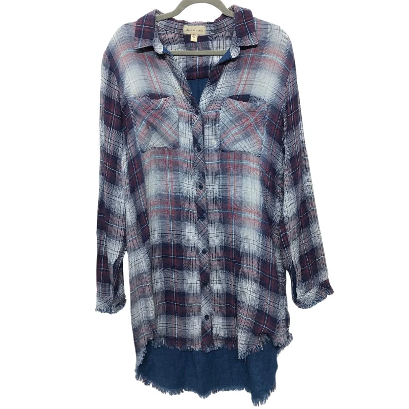 Deal Zone Dress Casual Short By Cloth And Stone In Blue & Red, Size:L