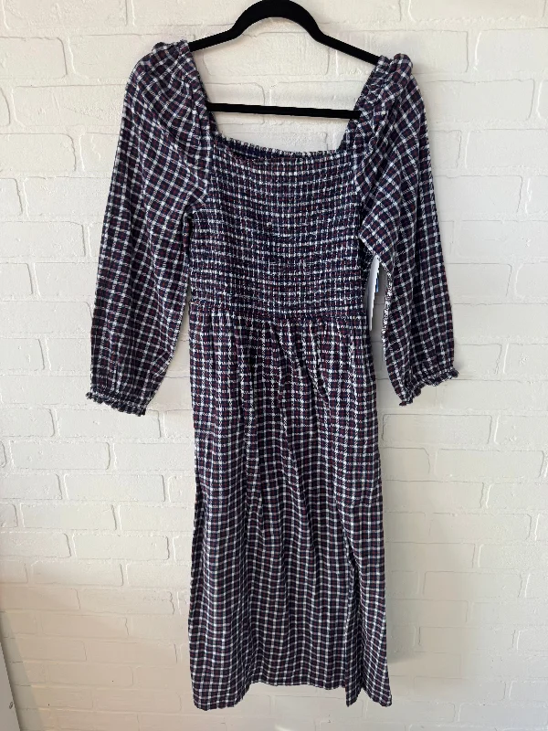 Sale Event Dress Casual Midi By J. Crew In Blue & Red, Size: M