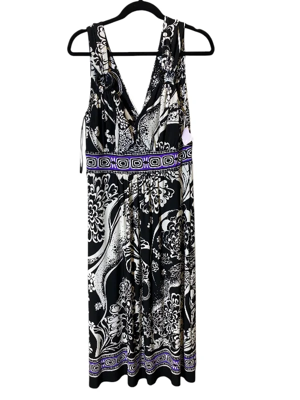 Big Discounts Dress Casual Maxi By Glamour In Black & White, Size: M