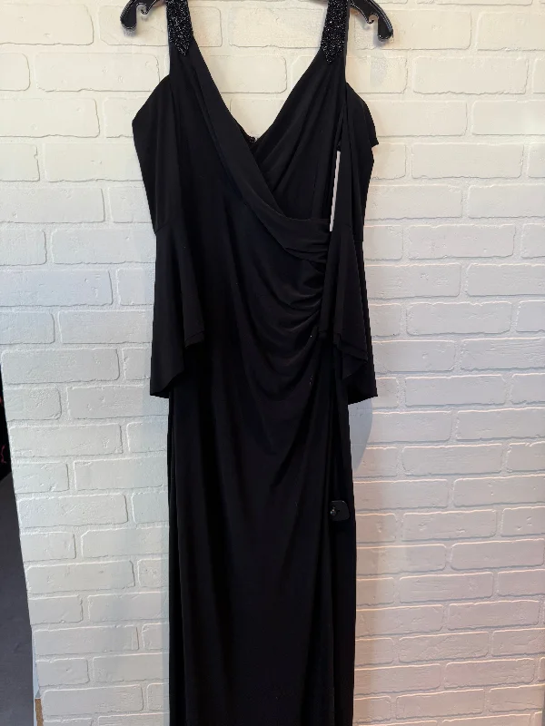 Price Rollback Dress Party Long By Lauren By Ralph Lauren In Black, Size: L