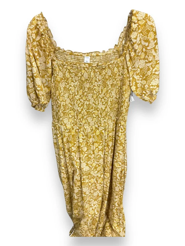Epic Deals Dress Casual Maxi By Old Navy In Yellow, Size: L