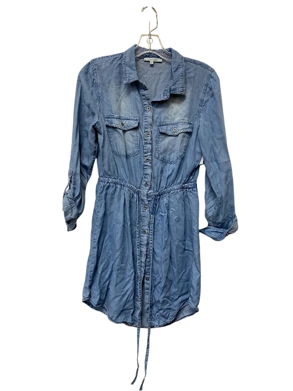 Friends and Family Sale Dress Casual Midi By Love Tree In Blue Denim, Size: S