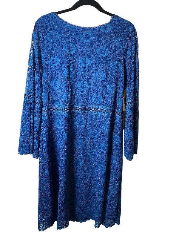Special Offer Dress Casual Short By Isaac Mizrahi In Blue, Size: L