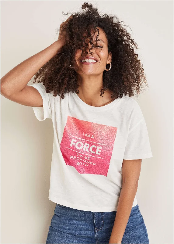 Savings Alert I Am A Force Graphic Tee - Off White