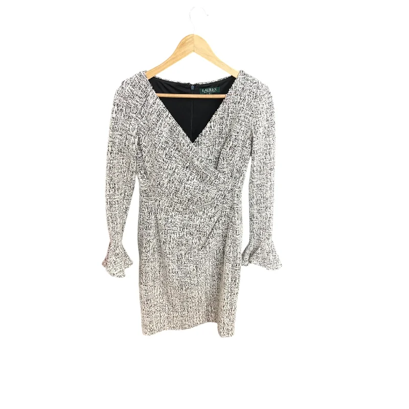 Mega Deal Dress Work By Lauren By Ralph Lauren In Black & White, Size: M