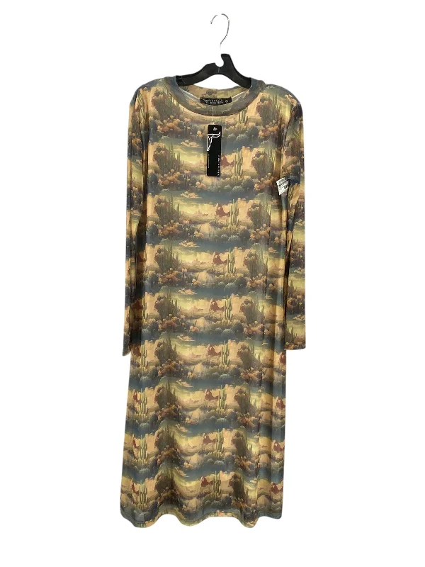 Price Break Dress Casual Midi By Clothes Mentor In Green, Size: L