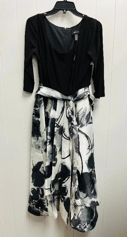 Fantastic Offers Dress Party Midi By R And M Richards In Black & White, Size: 8