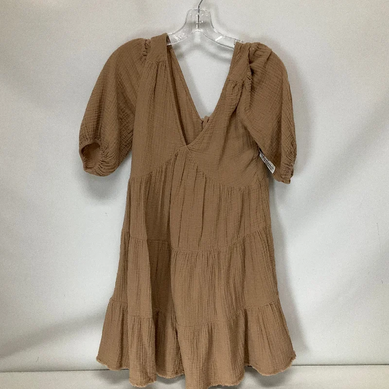 Price Rollback Dress Casual Short By Aerie In Tan, Size: S