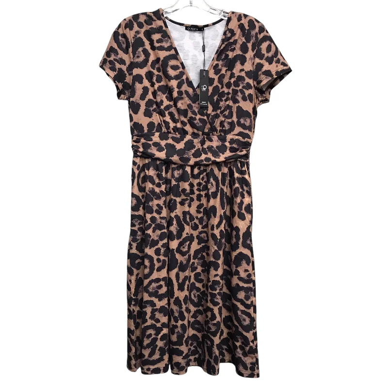 Mega Sale Dress Work By Ouges In Animal Print, Size:M