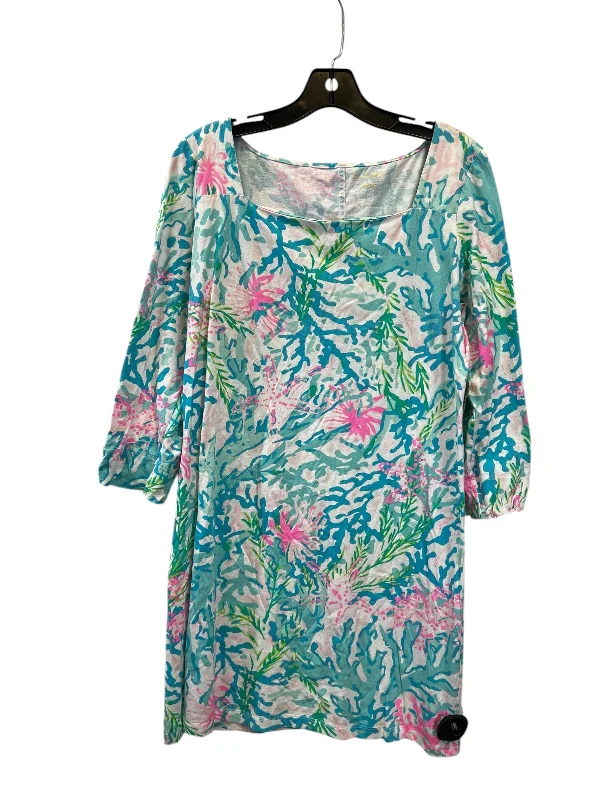 Huge Discounts Dress Casual Midi By Lilly Pulitzer In Blue & Pink, Size: L