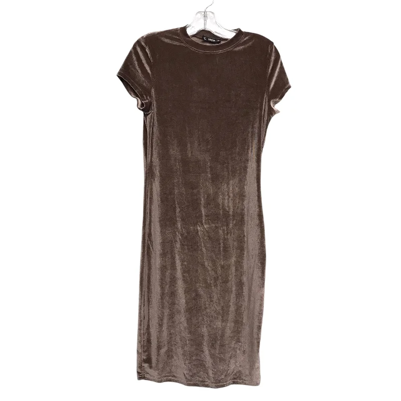 Bargain Prices Dress Casual Midi By Shein In Taupe, Size:L