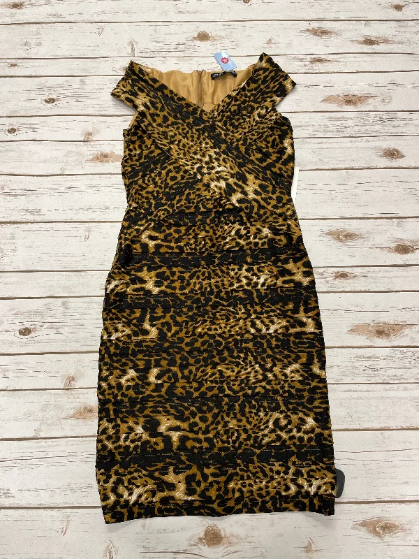 Exclusive Preview Dress Casual Short By Cme In Animal Print, Size: S