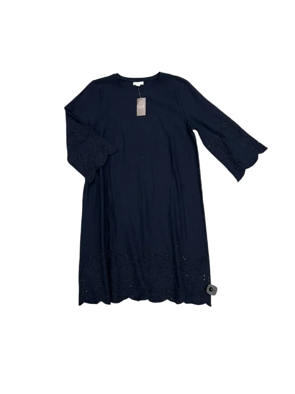 Crazy Deals Dress Casual Midi By J. Jill In Navy, Size: M
