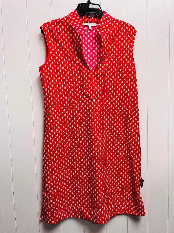 Midnight Madness Dress Casual Short By Jude Connally In Red & White, Size: L