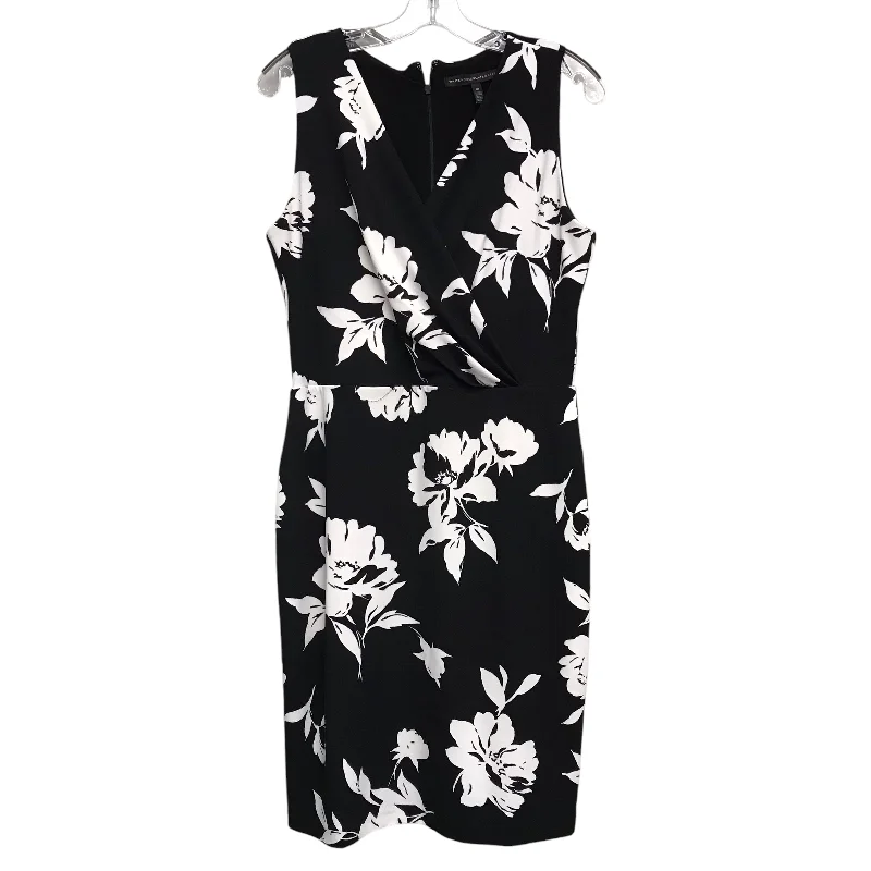 Limited Edition Dress Work By White House Black Market In Black & White, Size:M