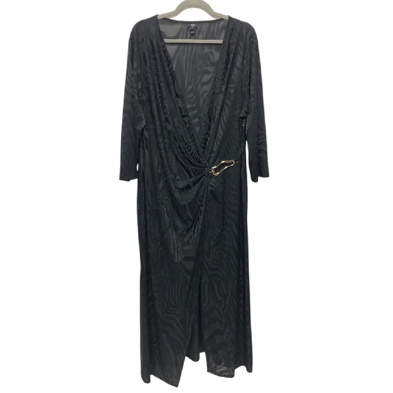 Season Finale Sale Dress Casual Midi By Clothes Mentor In Black & Gold, Size:24