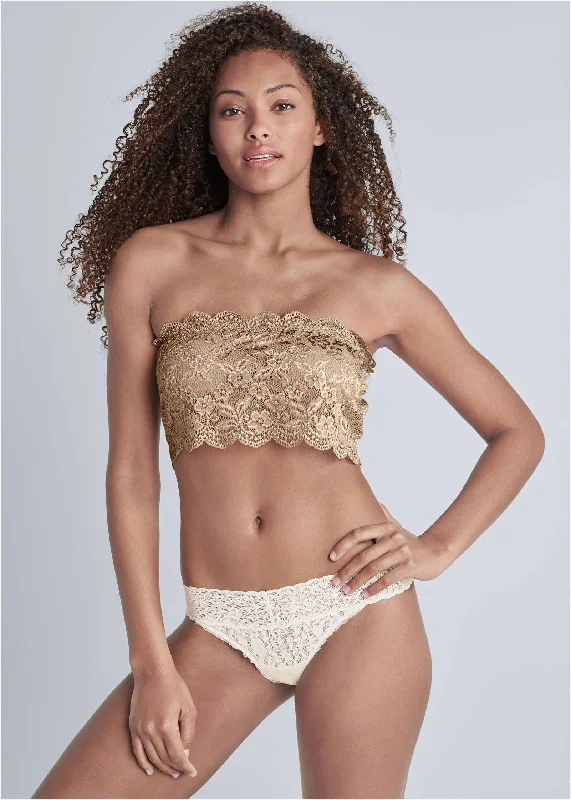 Markdowns Pearl By VENUS® Allover Lace Thong 3 Pack - Sugar And Spice