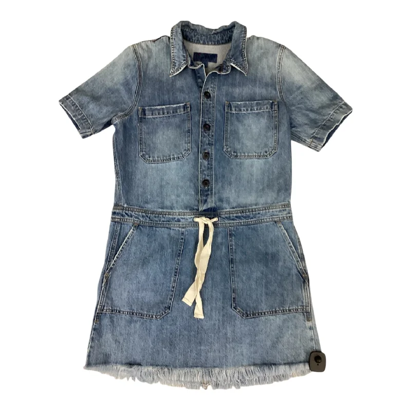Discount Days Dress Casual Short By Lucky Brand In Blue Denim, Size: M