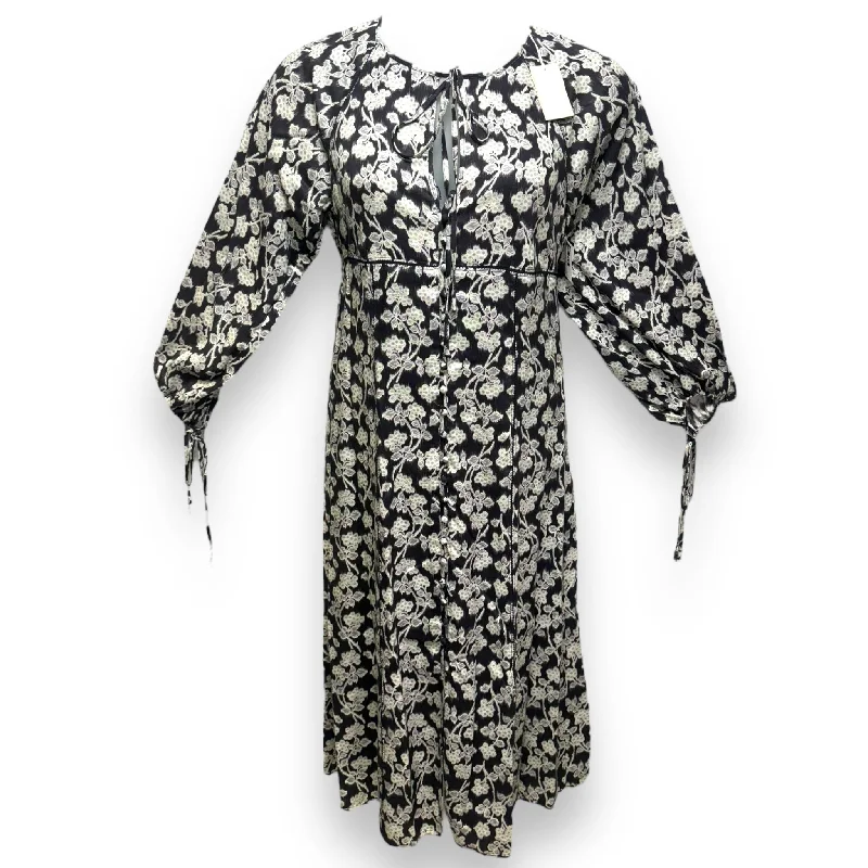 Early Access Alicia Dress By Rebecca Taylor In Black & White, Size: 8