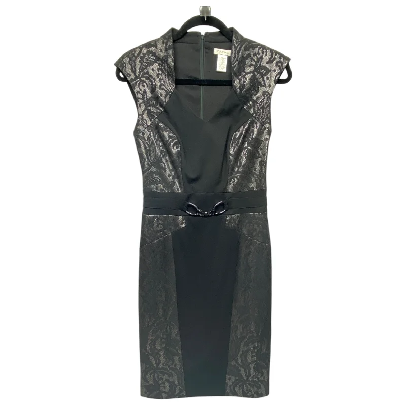 Deal Alert Dress Casual Short By Cache In Black & Grey, Size: 2