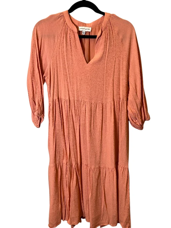 Stock Clearance Dress Casual Midi By Gibson And Latimer In Orange, Size: M
