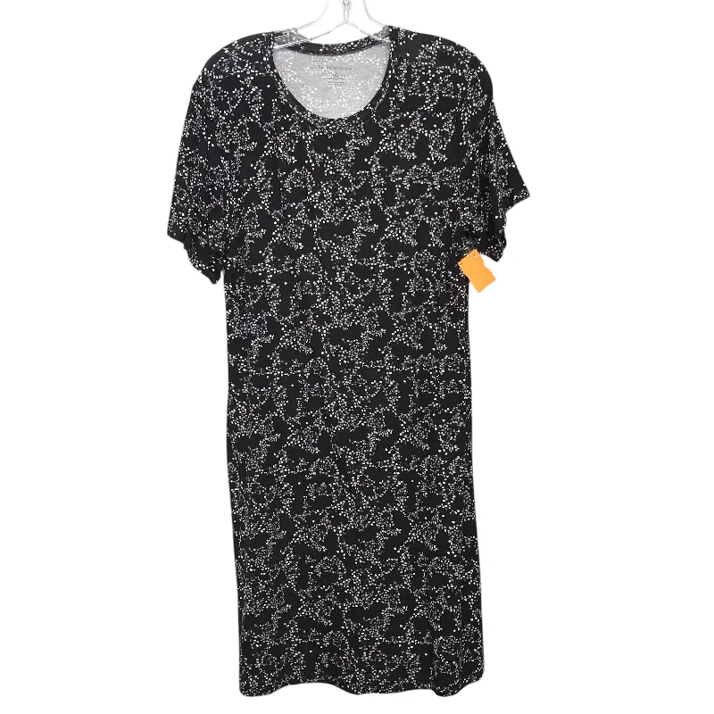 Exclusive Preview Dress Casual Midi By Bcbg In Black & White, Size:L